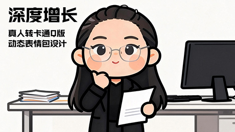 深度增长真人卡通Q版动态表情包设计制作定制案例
